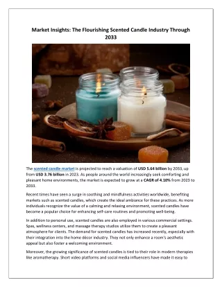 Scented Candle Market