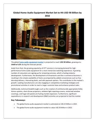 Home Audio Equipment Market