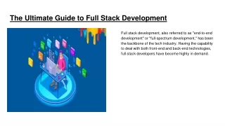 ppt Article of Full Stack Development