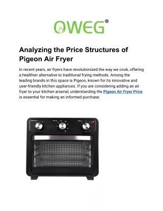 Oweg - Redefining Home Cooking - air fryer pigeon culinary mastery