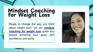 Mindset Coaching for Weight Loss