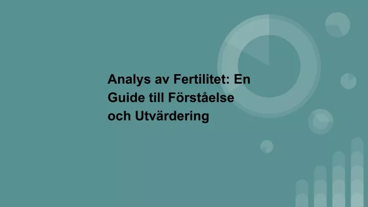 analys av fertilitet en guide till f rst else