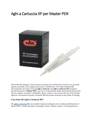 Aghi a Cartuccia XP per Master PEN