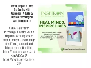 How to Support a Loved One Dealing with Depression: A Guide by Inspiron Psychological Well-Being Centre