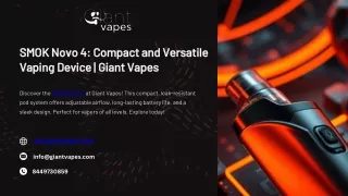 SMOK Novo 4 Compact and Versatile Vaping Device  Giant Vapes