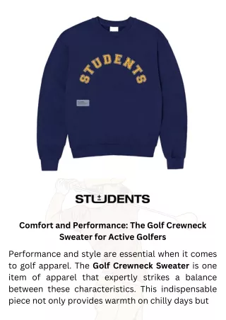 Classic Comfort: The Must-Have Student Golf Crewneck Sweater