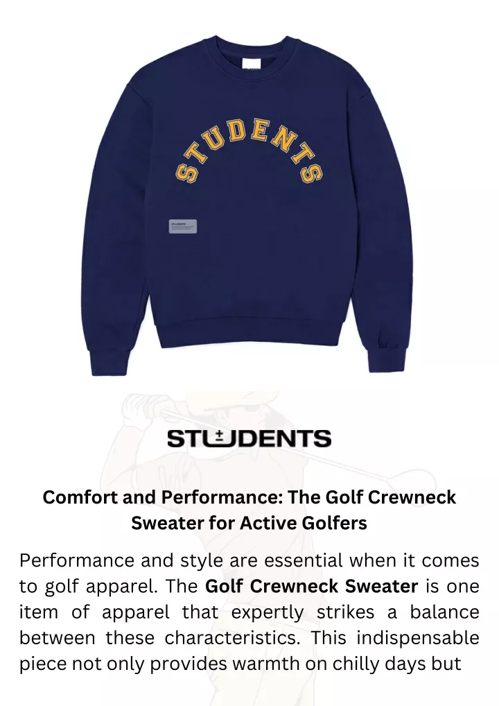 comfort and performance the golf crewneck sweater