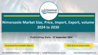 nimorazole market size price import export volume