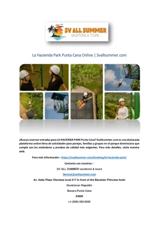 La Hacienda Park Punta Cana Online | Svallsummer.com