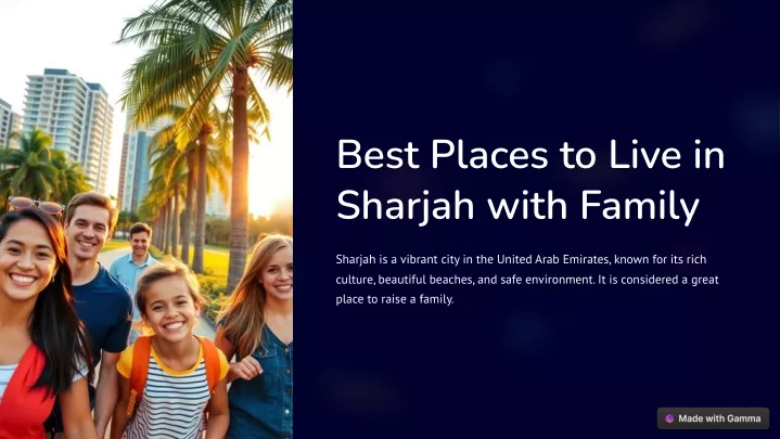 best places to live in sharjah with family