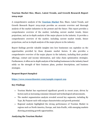 tourism market size share latest trends
