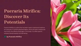 Unlock the Benefits of Pueraria Mirifica Spray & Male Capsules