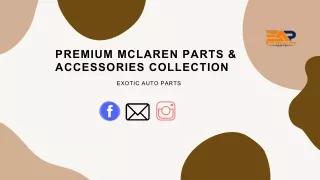 Premium McLaren Parts & Accessories Collection