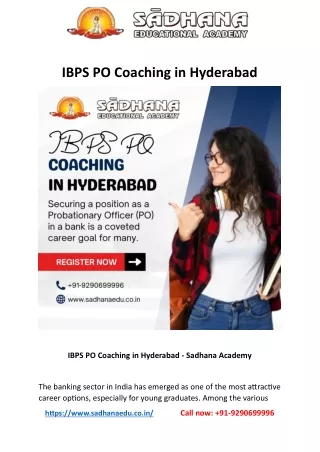 IBPS PO Coaching in Hyderabad