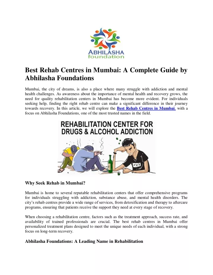 best rehab centres in mumbai a complete guide