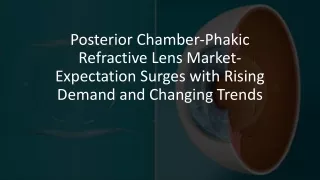 Posterior Chamber-Phakic Refractive Lens Market-Expectation Surges with Rising Demand and Changing Trends