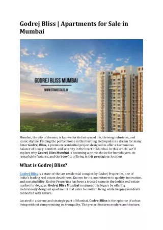 godrej bliss apartments for sale in mumbai