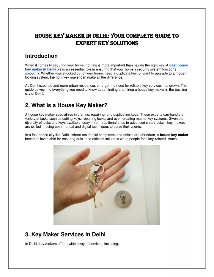 house key maker in delhi your complete guide