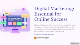 Digital Marketing Essential for Online Success