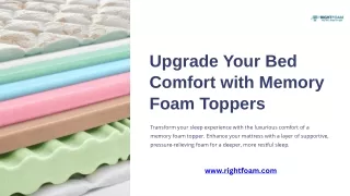 Upgrade Your Bed Comfort with Memory Foam Toppers