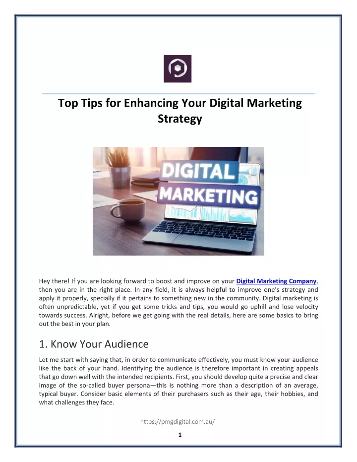 top tips for enhancing your digital marketing