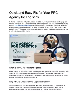 quick and easy fix for your ppc agency