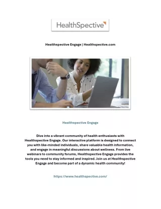 Healthspective Engage | Healthspective.com
