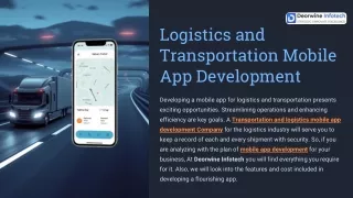 Logistics and Transportation Mobile App Development Cost and Features