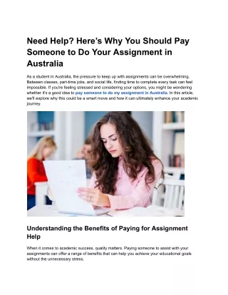 need help here s why you should pay someone