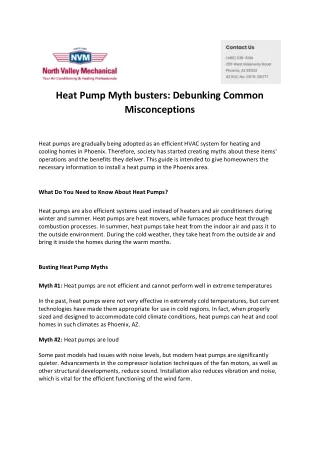Heat Pump Myth busters Debunking Common Misconceptions