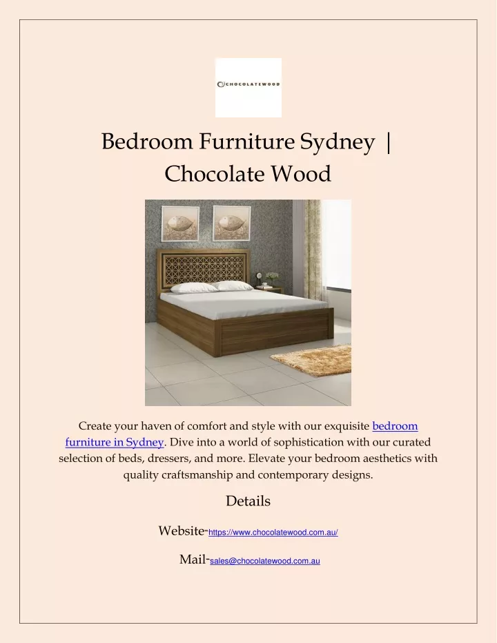 bedroom furniture sydney chocolate wood