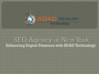 SEO Agency in New York Increase Your Business Digital Presence with SDAD Technology