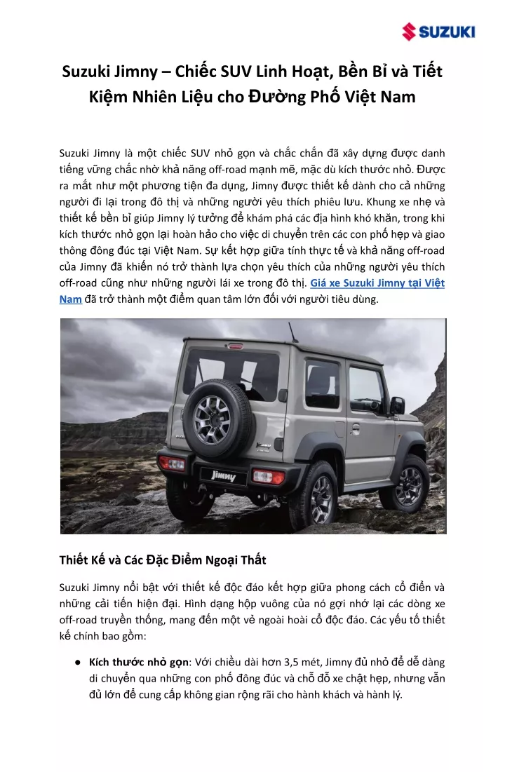 suzuki jimny chi c suv linh