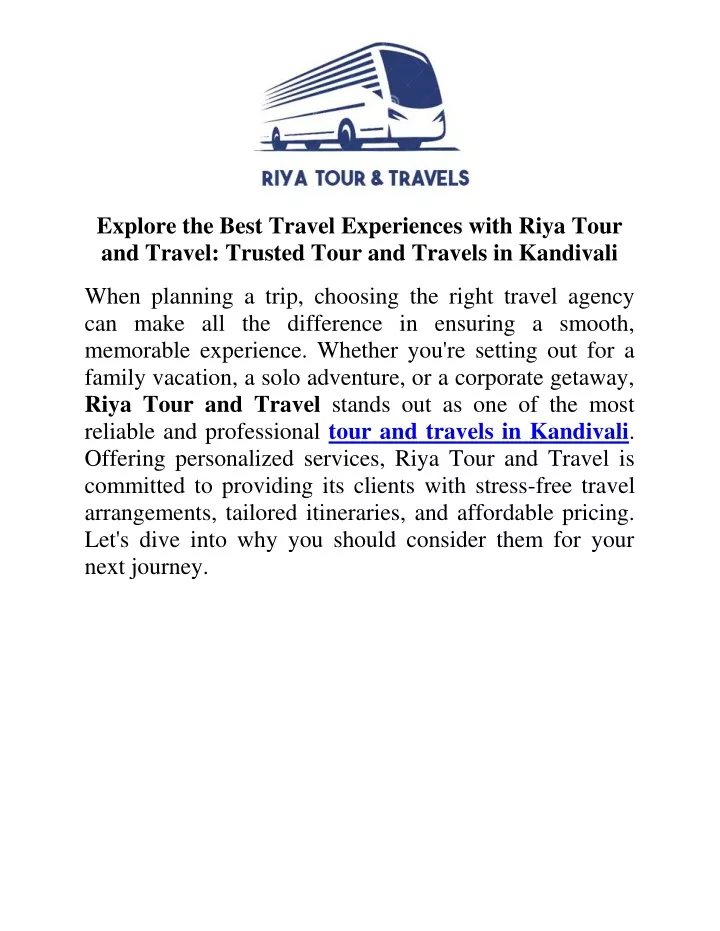 explore the best travel experiences with riya