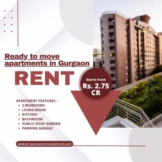 ready to move apartments in gurgaon rent