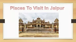 Places To Visit In Jaipur