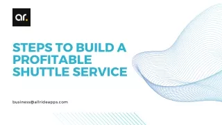 steps to build a profitable shuttle service