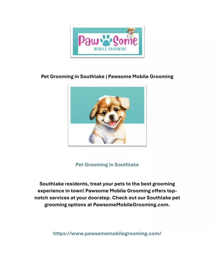 pet grooming in southlake pawsome mobile grooming