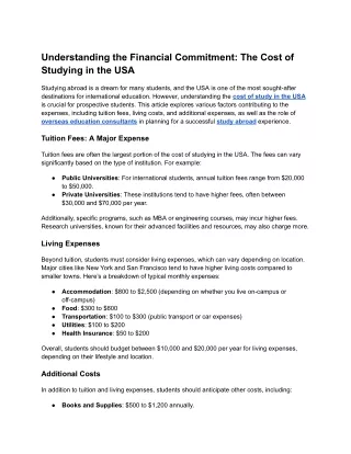 understanding the financial commitment the cost