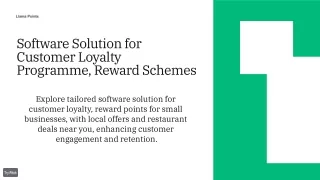 Software Solution for Customer Loyalty Programme, Reward Schemes