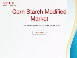 Corn Starch Modified Market