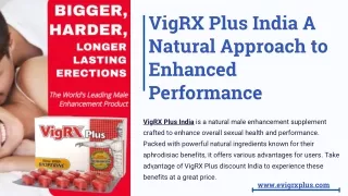 VigRX Plus India A Natural Approach to Enhanced Performance