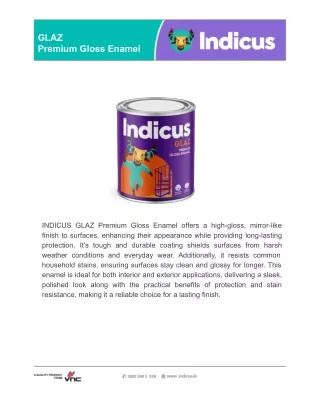 Indicus Glaz: Durable Gloss Enamel for Stunning Surfaces