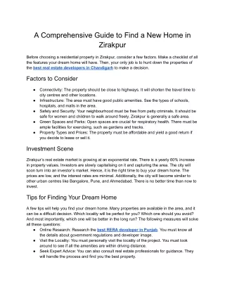 a comprehensive guide to find a new home