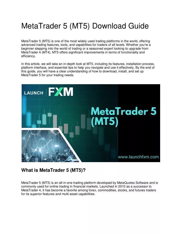 metatrader 5 mt5 download guide metatrader