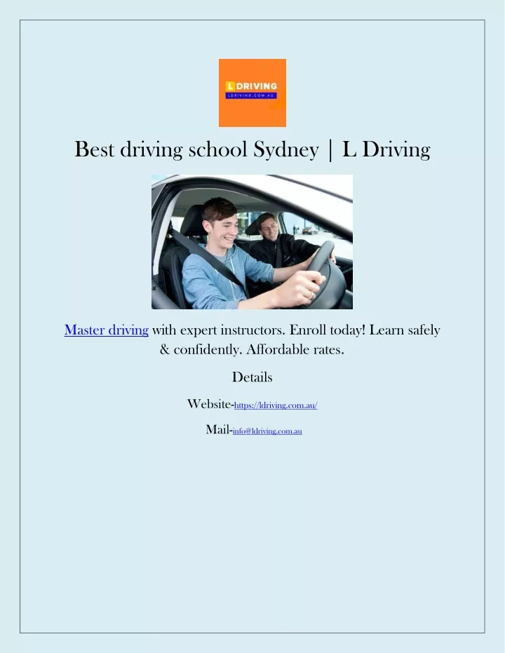 best driving school sydney l driving