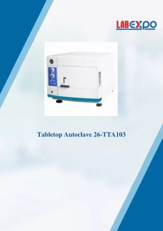 Tabletop Autoclave 26-TTA103