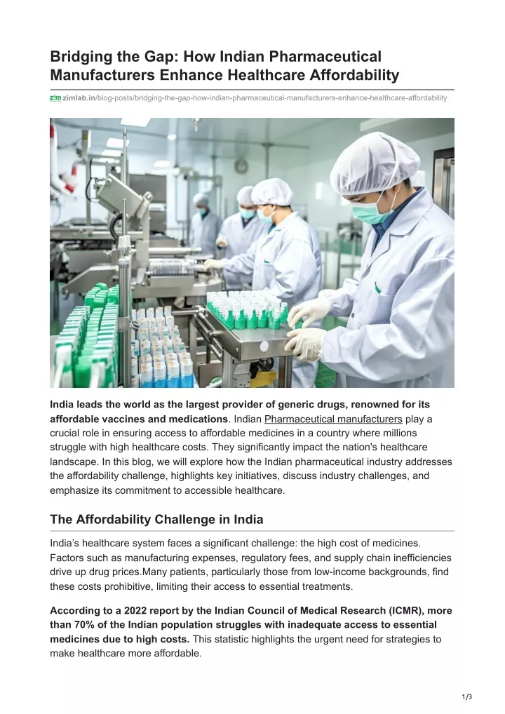 bridging the gap how indian pharmaceutical