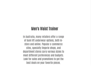 mens waist trainer
