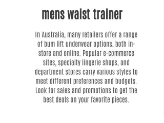 mens waist trainer